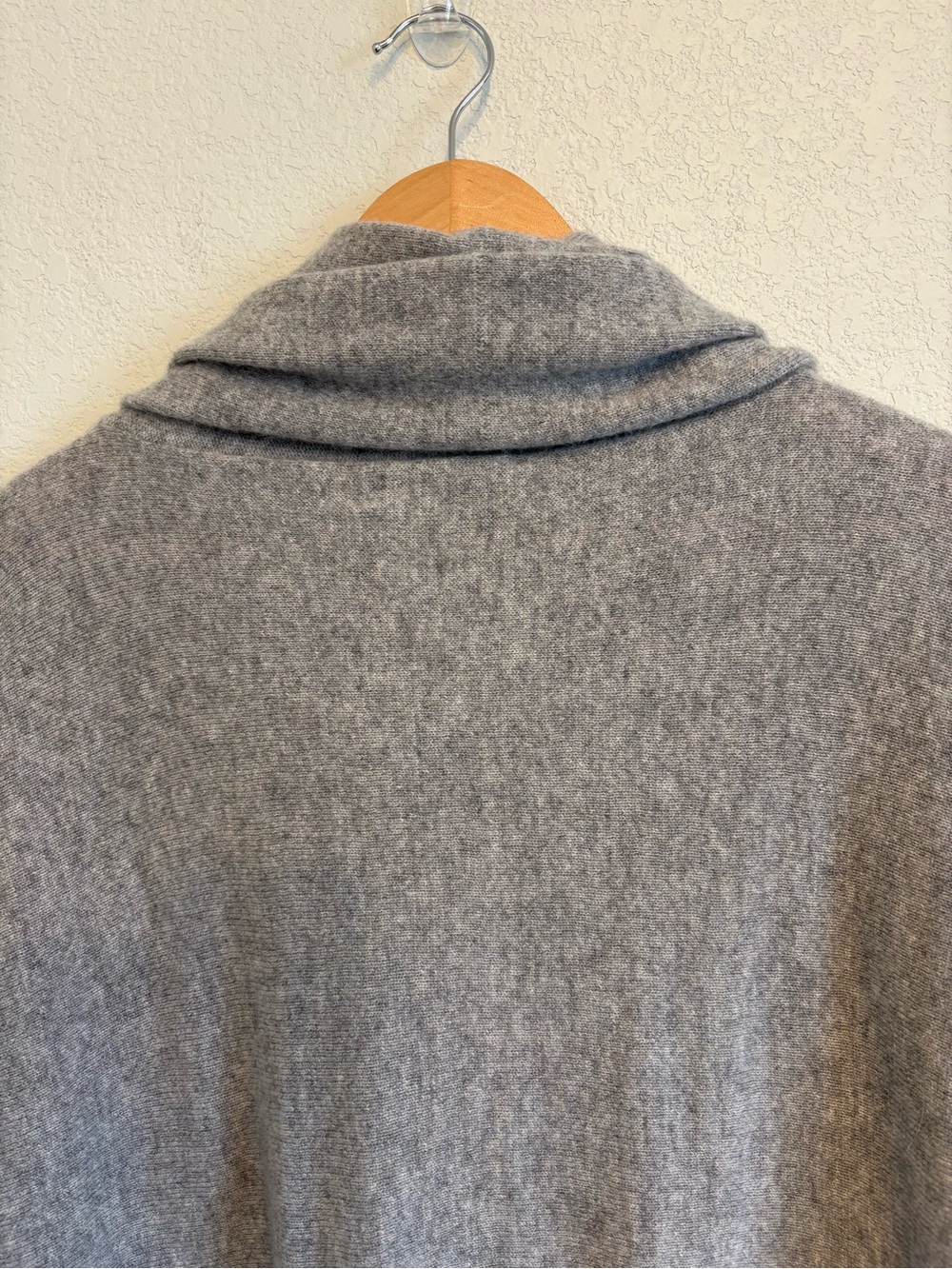 Magaschoni 100% Cashmere Sweater Gray Cowl Neck Tunic Pullover Women’s Large - Picture 15 of 15